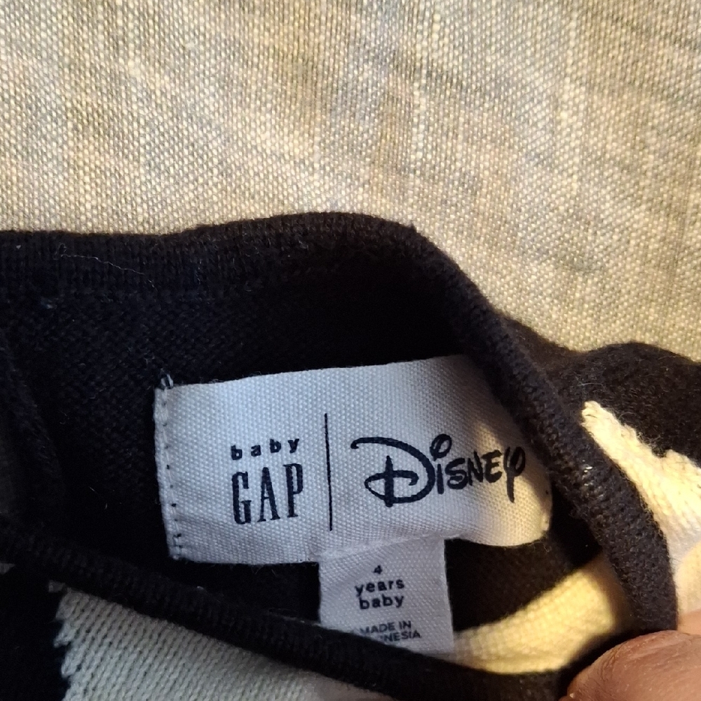 GAP Baby Disney Black and Cream Striped Knit Top - Picture 4 of 4